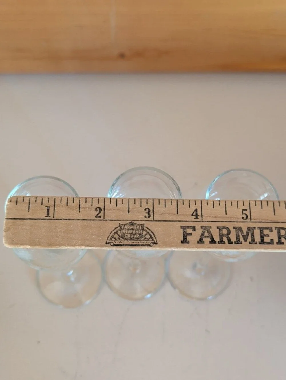 VTG. Etched Floral Cordial Goblet Glasses - Clear (Set of 3)
